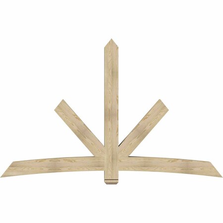 Ekena Millwork Alberta Rough Sawn Timber Gable Bracket, Douglas Fir, 96"W x 60"H x 6"D x 6"F, 15/12 Pitch GBW096X60X0606ALB00RDF